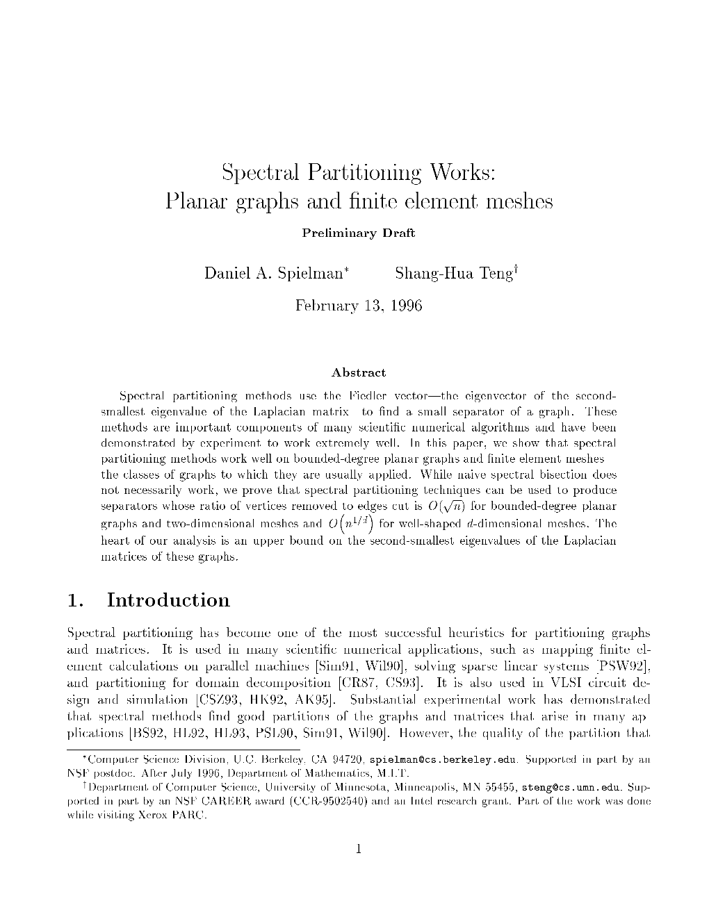 Spectral Partitioning Works