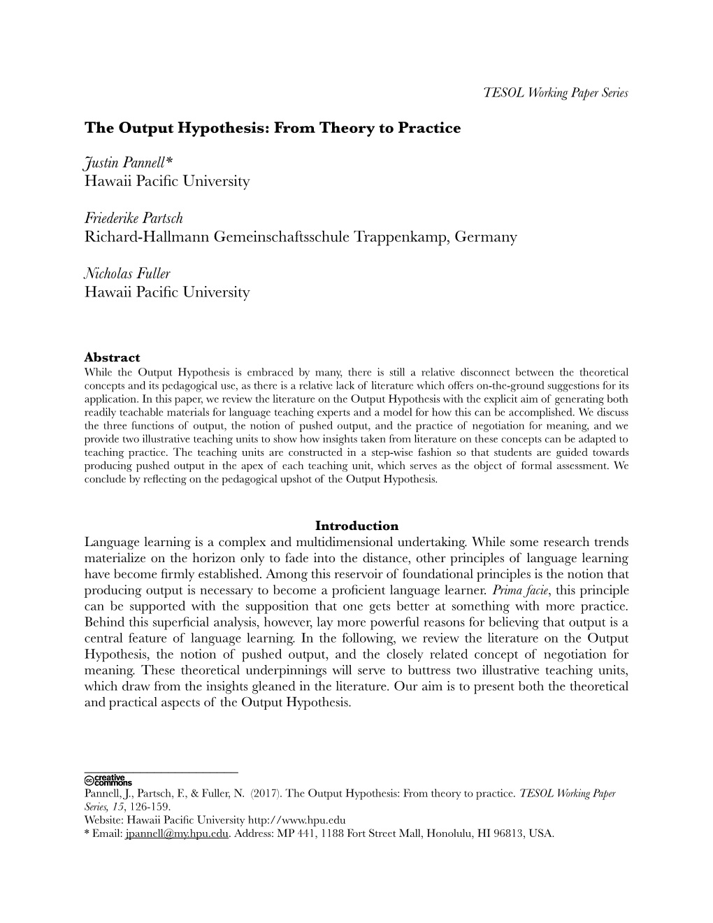 The Output Hypothesis: from Theory to Practice