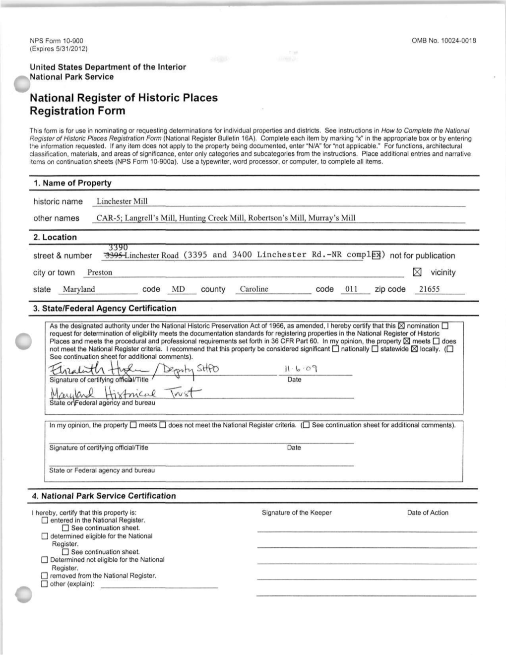 National Register of Historic Places Registration Form