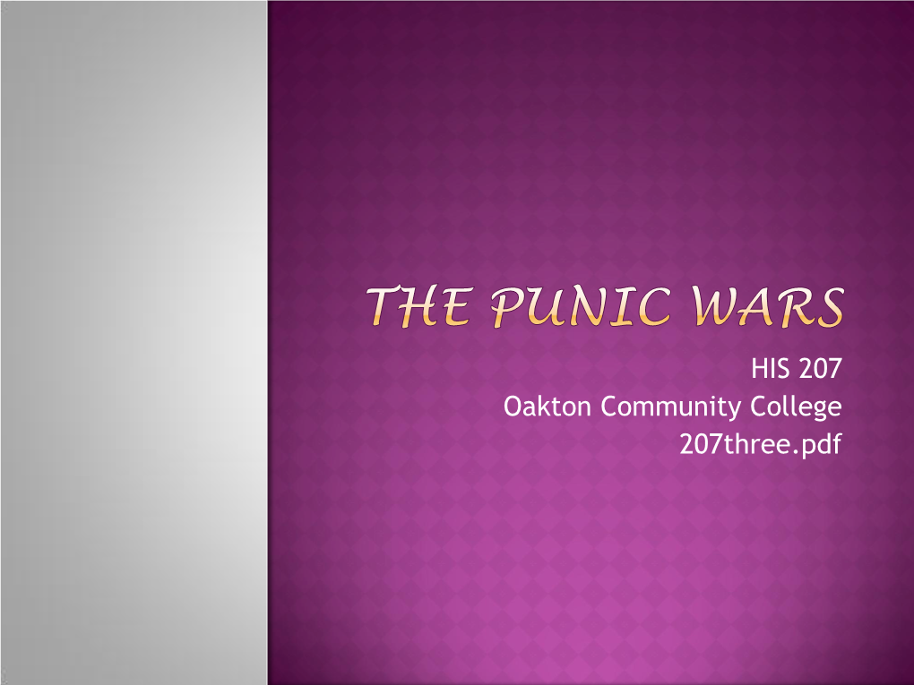 The Punic Wars