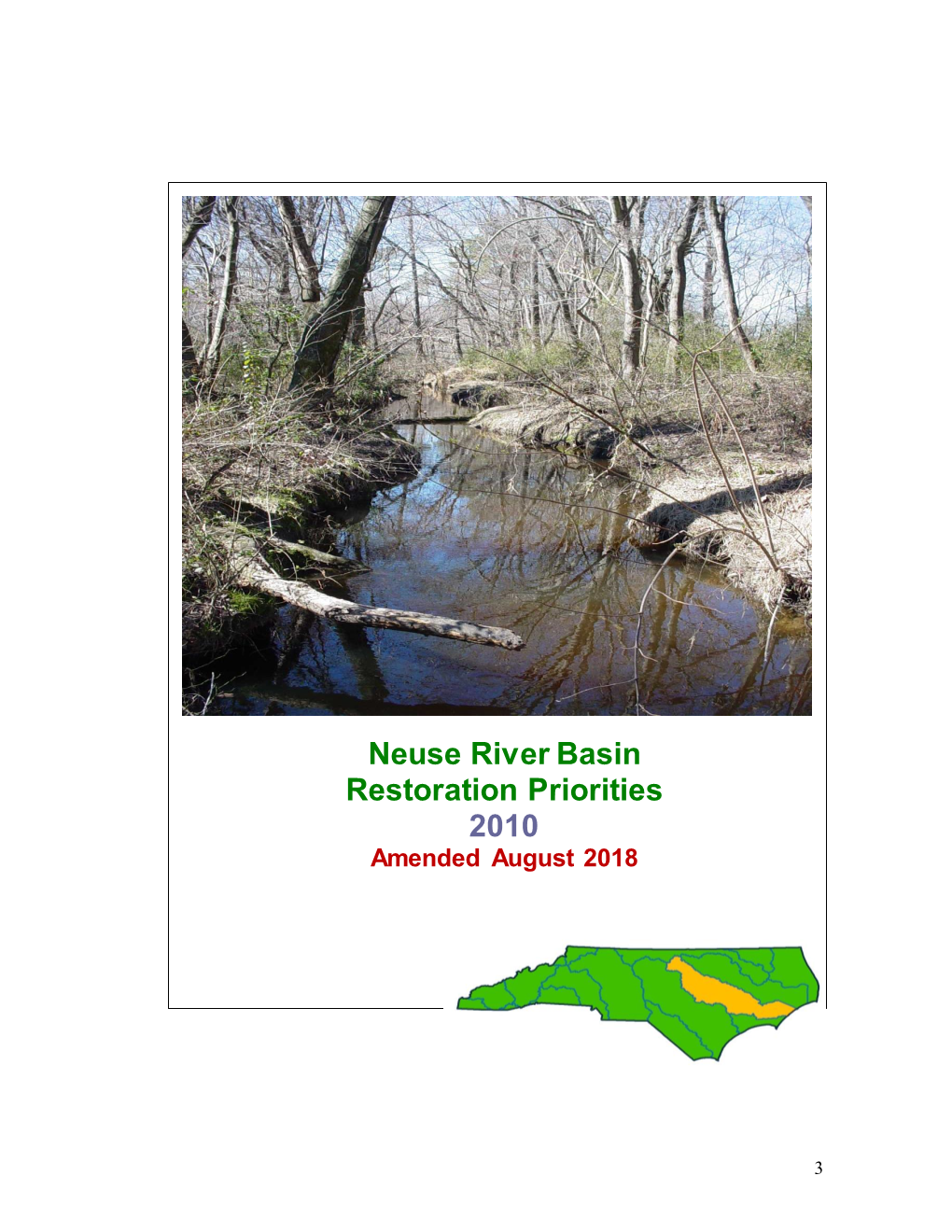 Neuse River Basin Restoration Priorities 2010 Amended August 2018