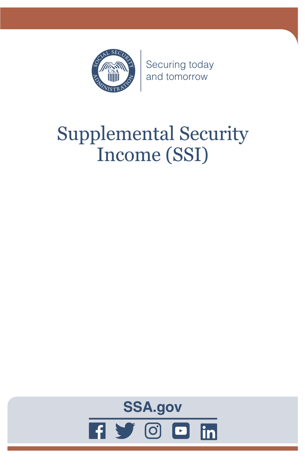 Supplemental Security Income (SSI) Publication