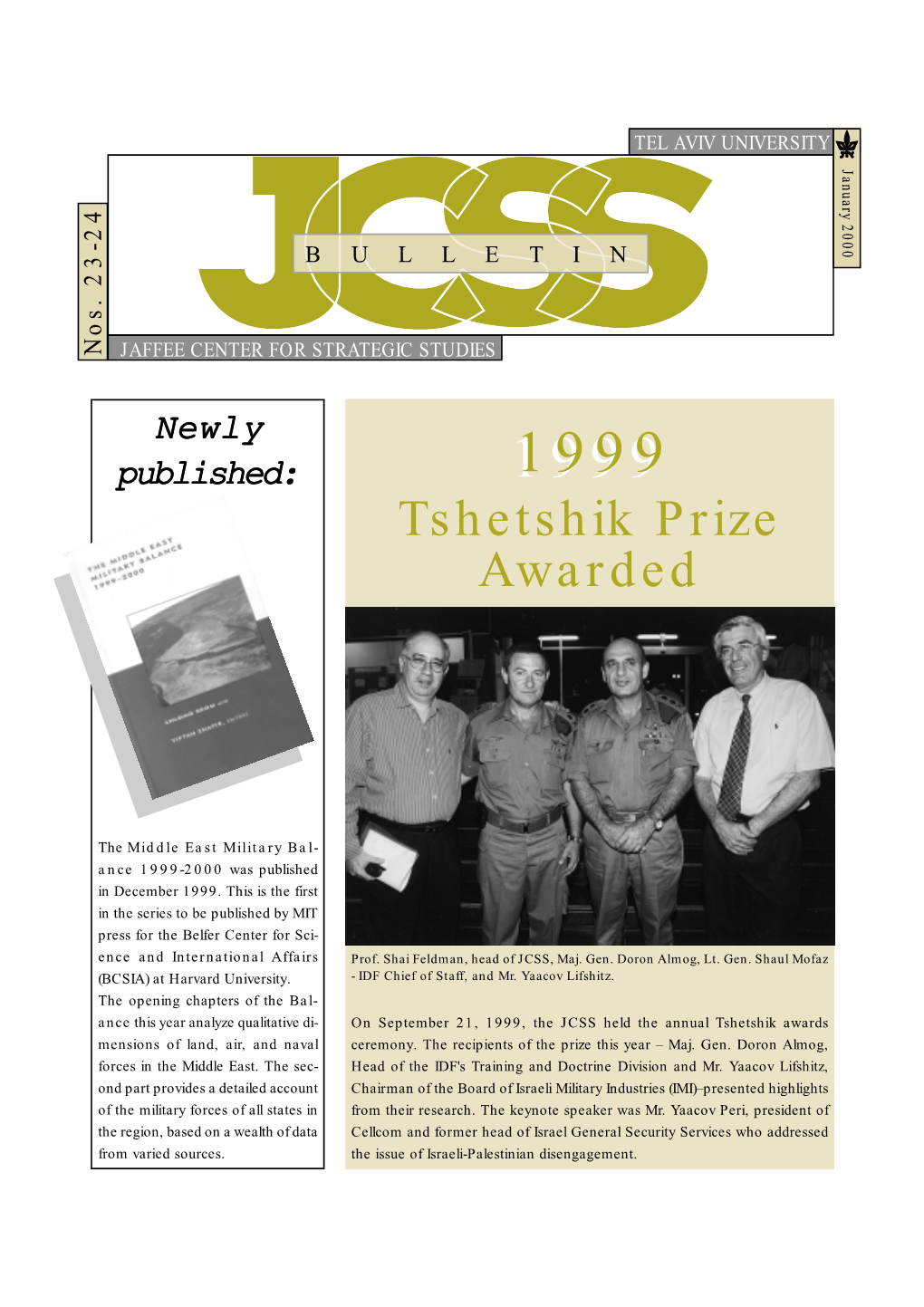 Tshetshik Prize Awarded