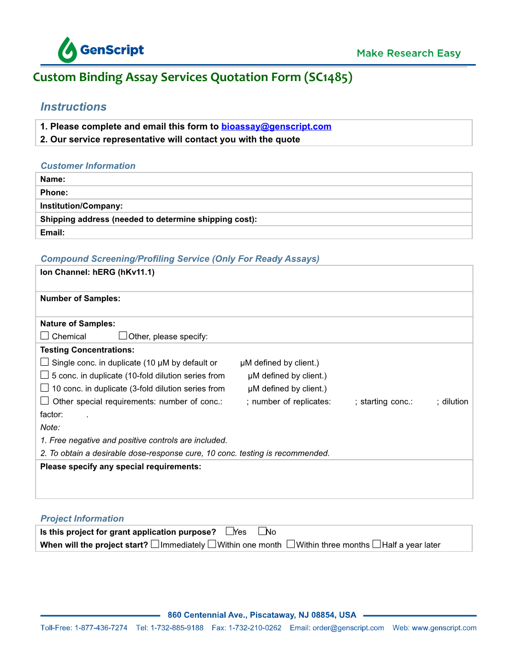 Custom Binding Assay Services