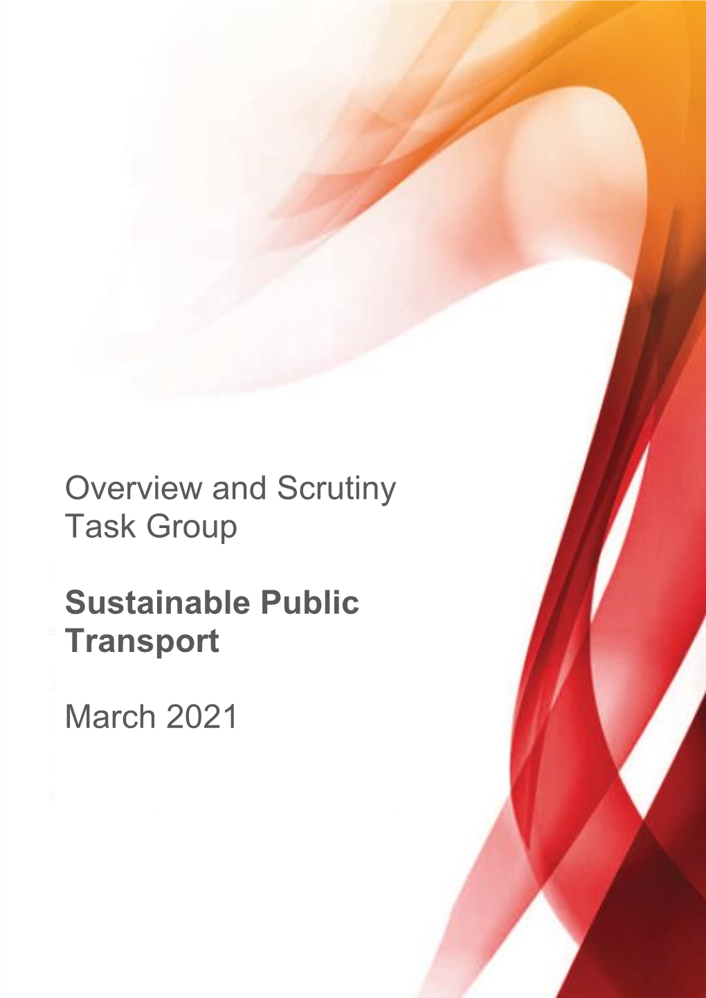 Overview and Scrutiny Task Group Sustainable Public Transport March