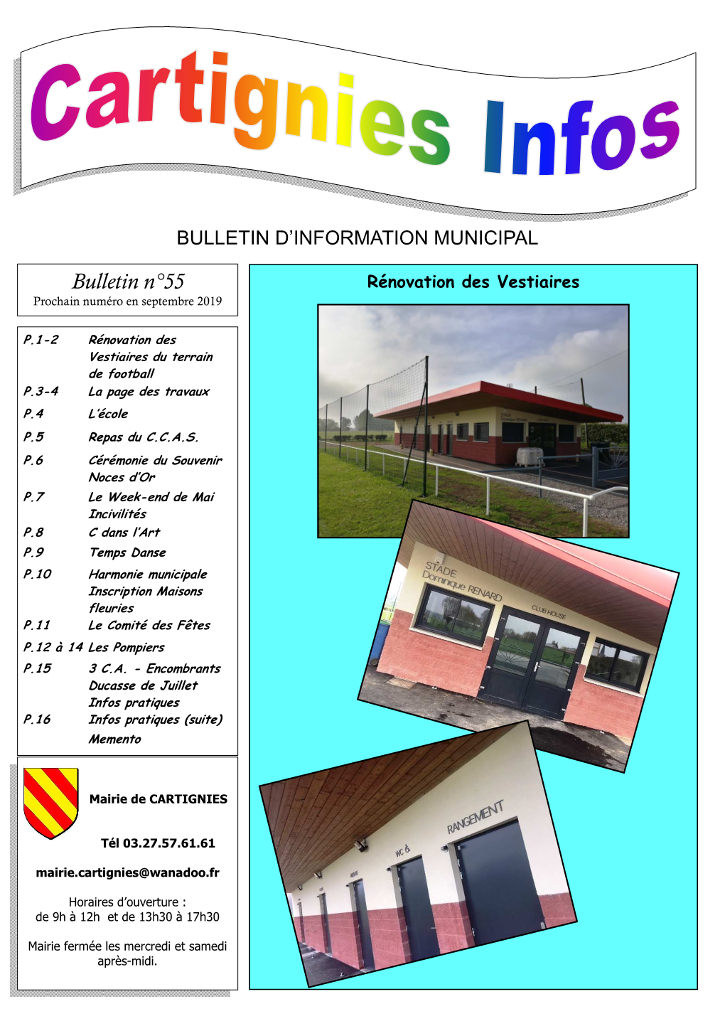 Bulletin N°55 Rénovation Des Vestiaires Prochain Numéro En Septembre 2019