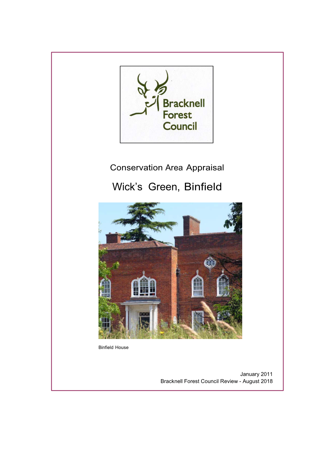 Binfield Conservation Area Appraisal