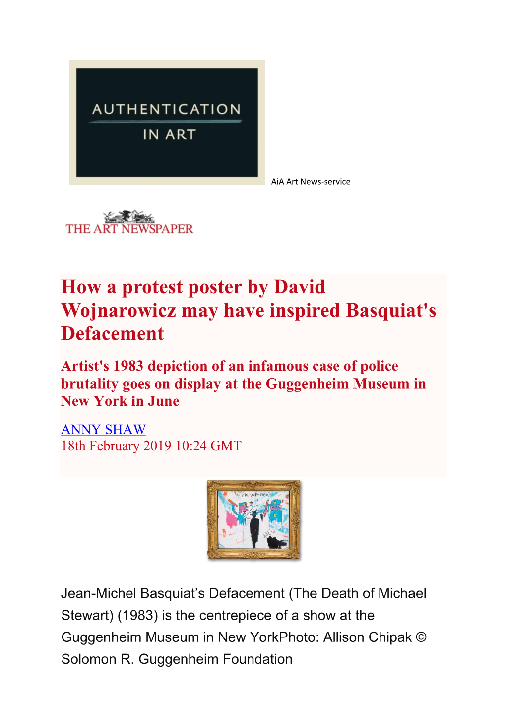 How a Protest Poster by David Wojnarowicz May Have Inspired Basquiat's Defacement