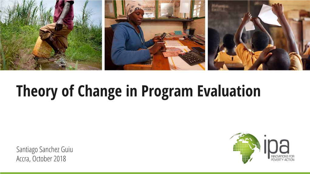 Theory of Change in Program Evaluation