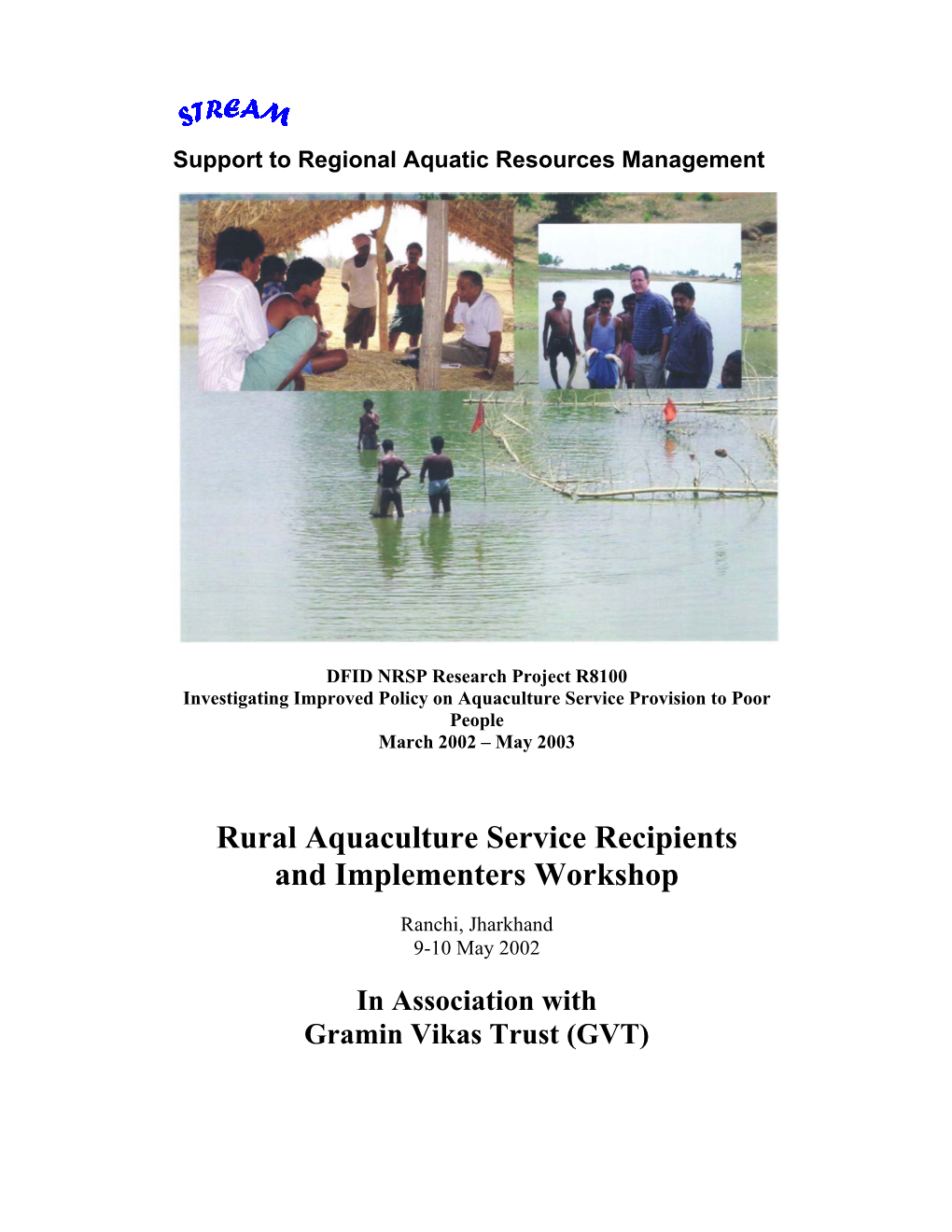 Rural Aquaculture Service Recipients and Implementers Workshop