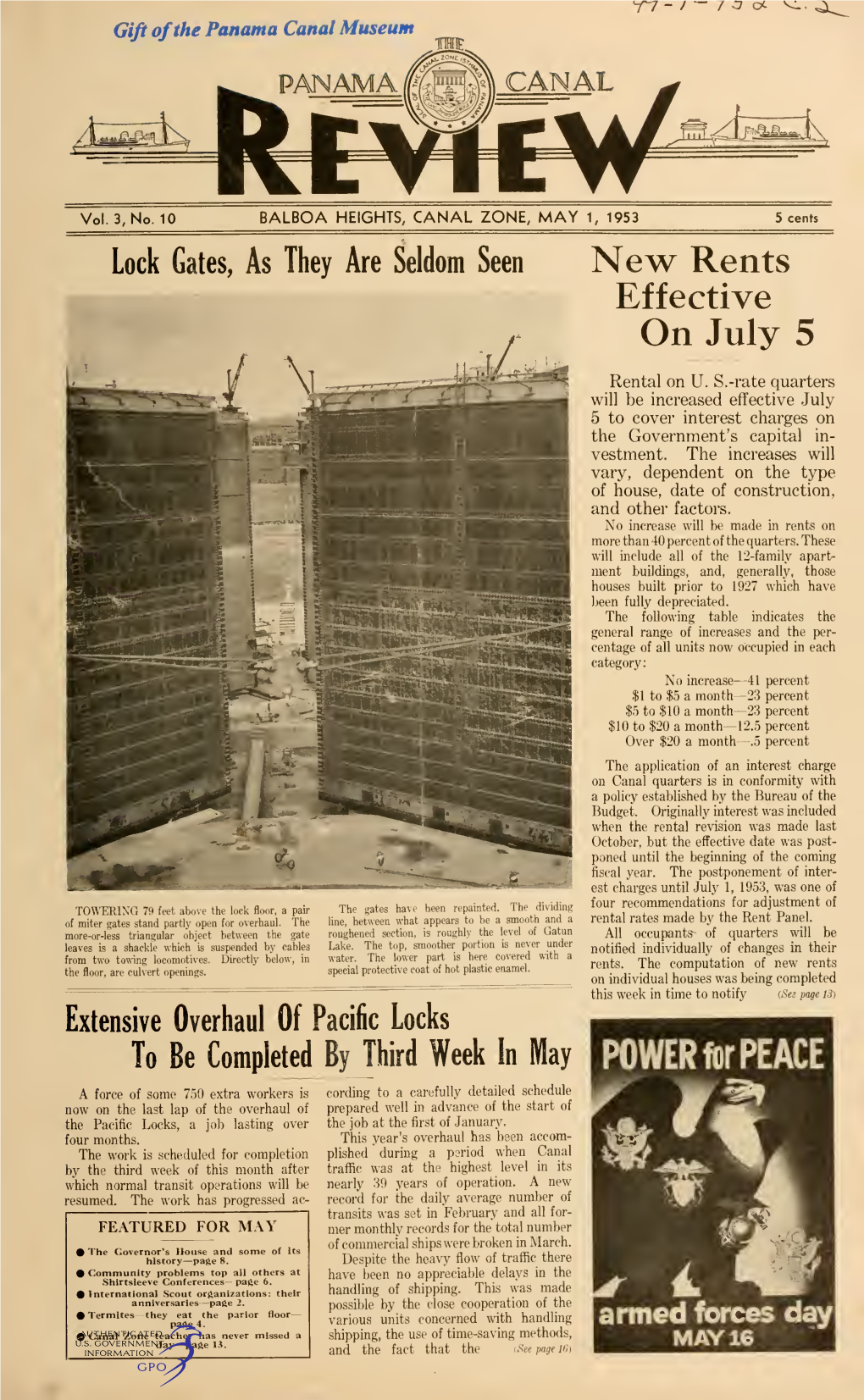 THE PANAMA CANAL REVIEW May 1,1953