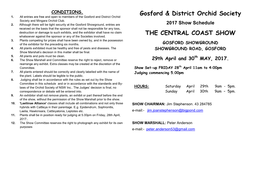 Gosford & District Orchid Society