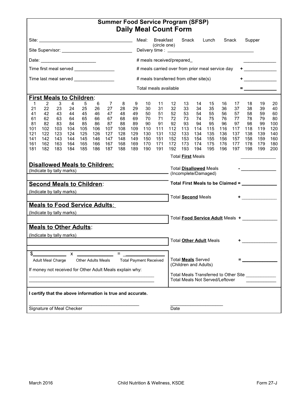 NT Daily Meal Count Form