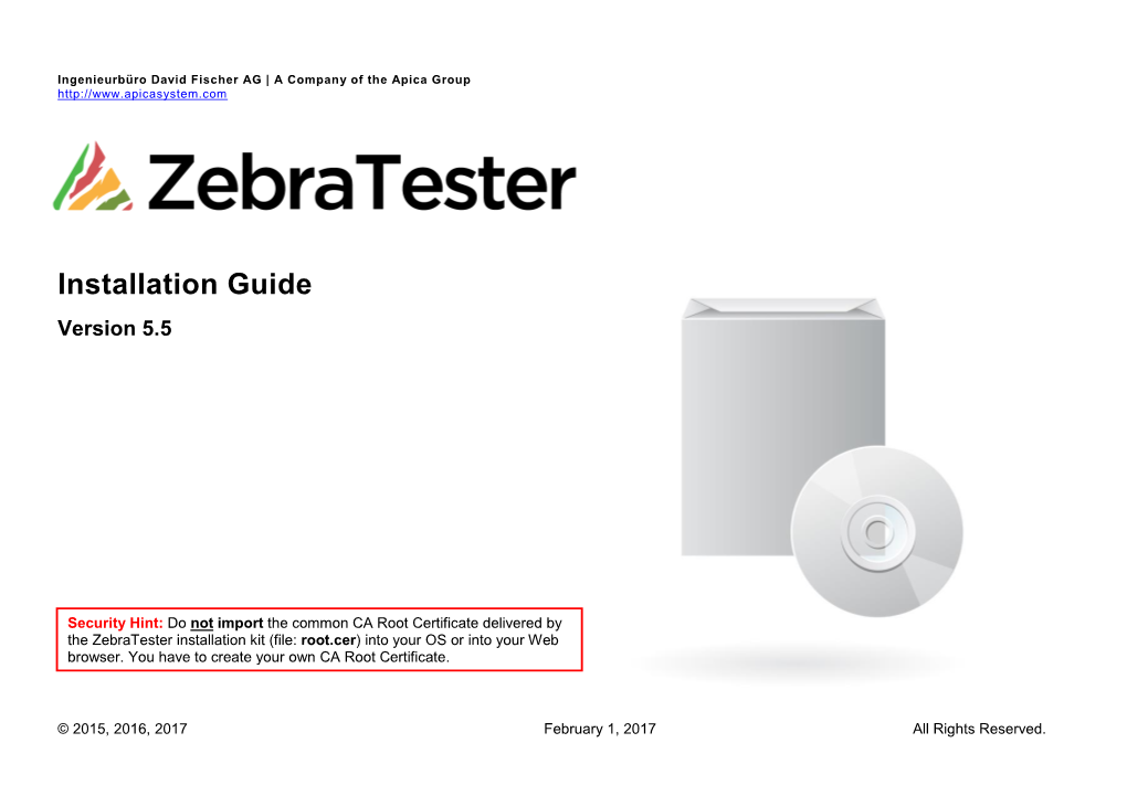Zebratester Installation Guide