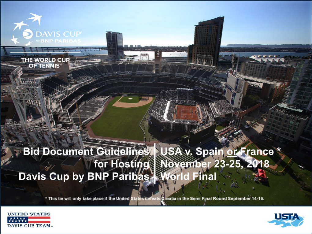 Bid Document Guidelines for Hosting Davis Cup by BNP Paribas USA V