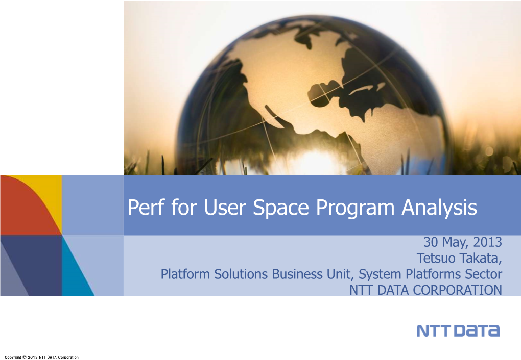 Perf for User Space Program Analysis
