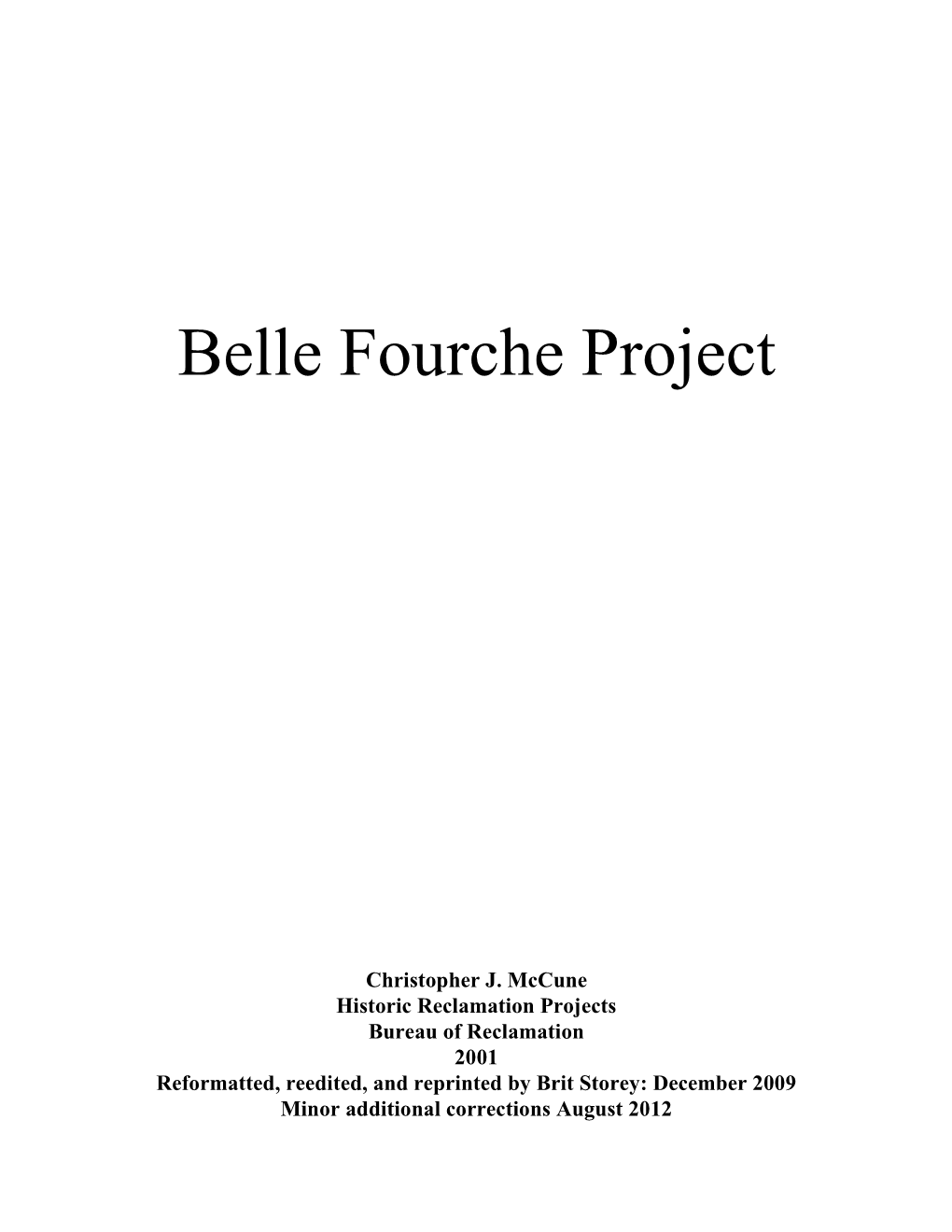 Belle Fourche Project