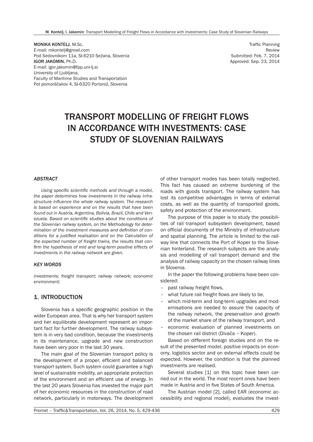 Case Study of Slovenian Railways