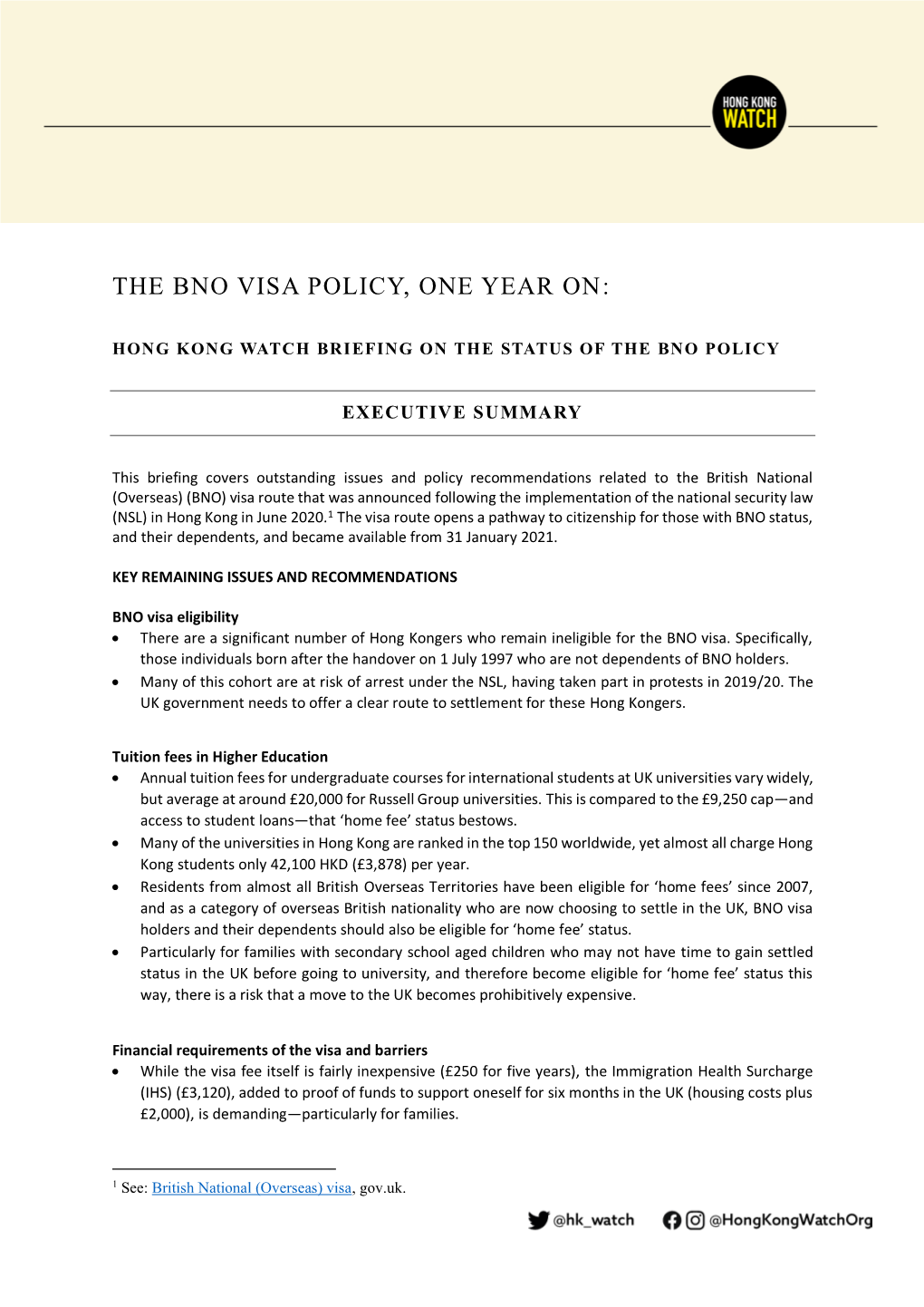 The Bno Visa Policy, One Year On