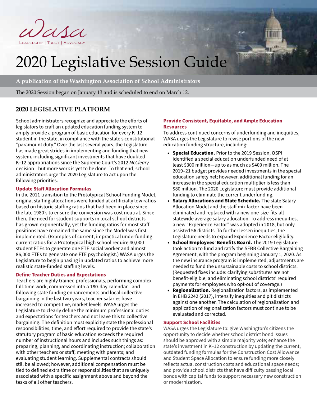 2020 Legislative Session Guide