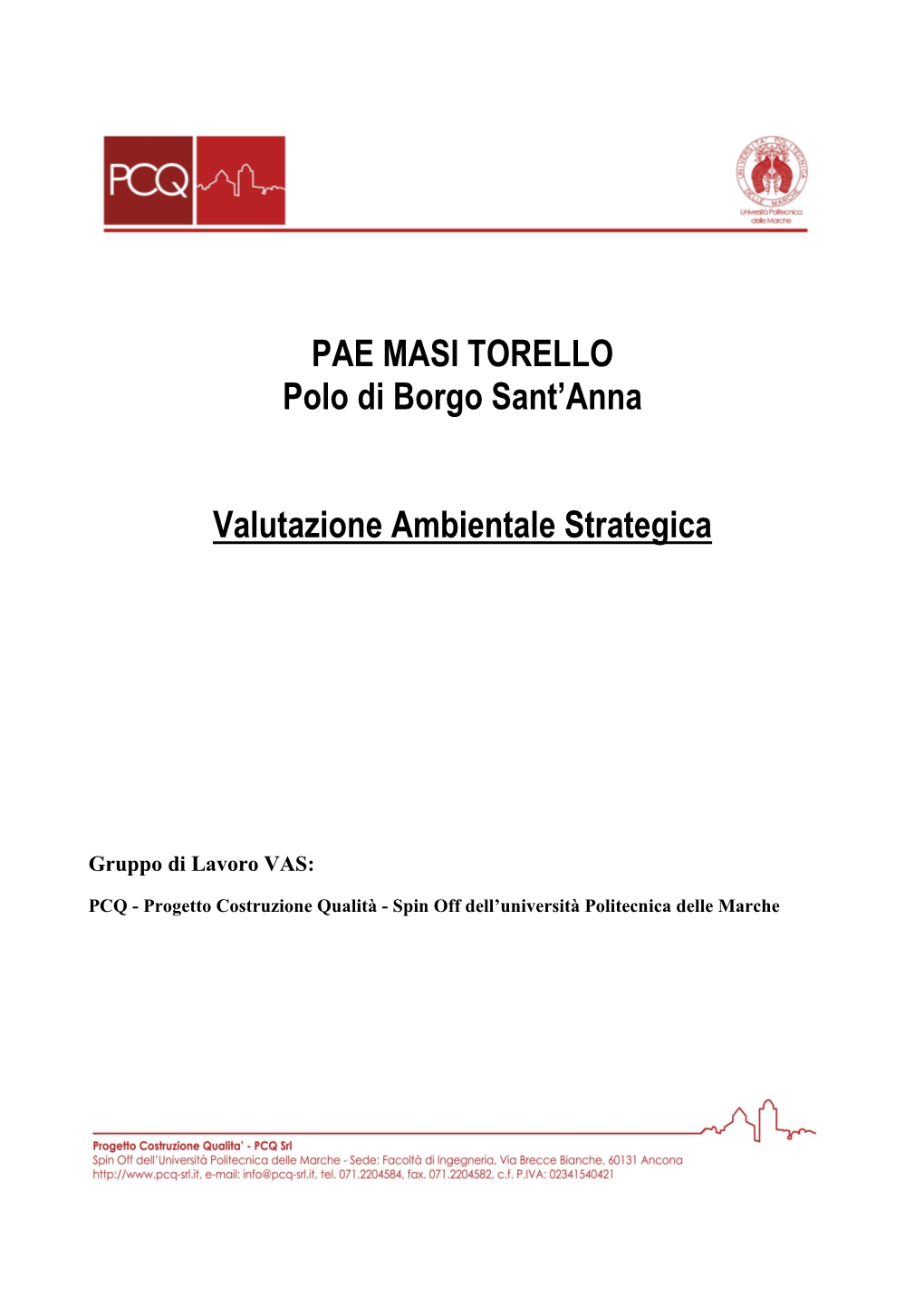 PAE MASI TORELLO Polo Di Borgo Sant'anna Valutazione Ambientale