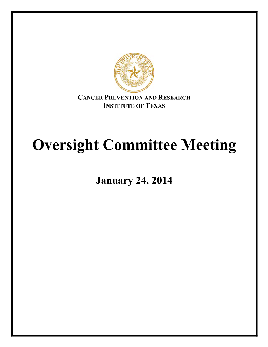 Oversight Committee Board Packet