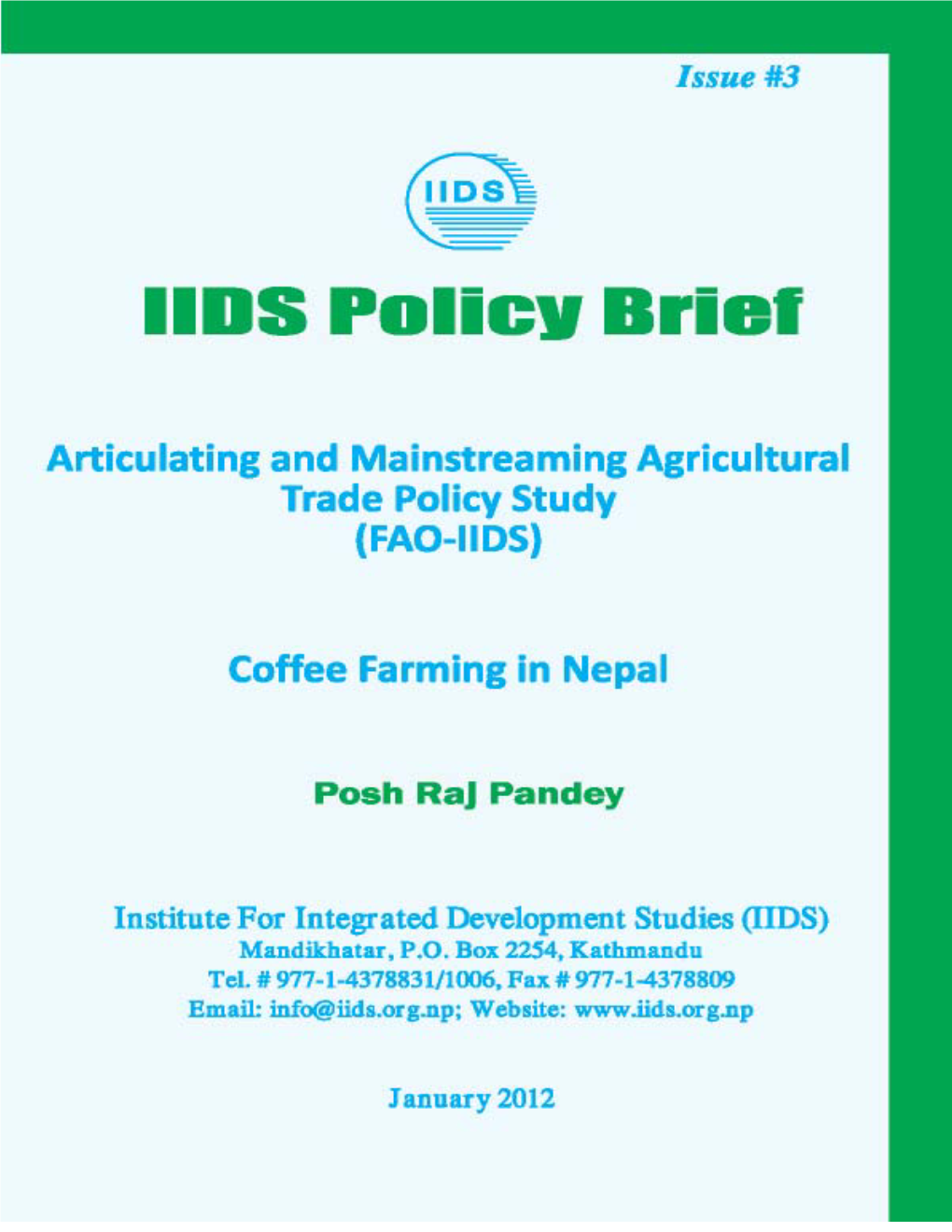 Policy Brief 3 Posh Raj.Pmd