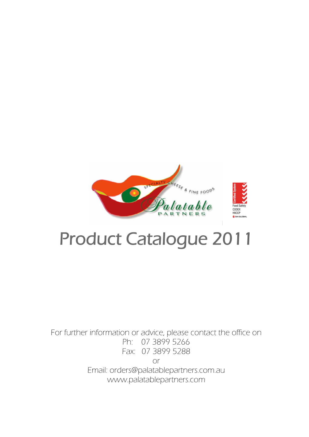 Product Catalogue 2011