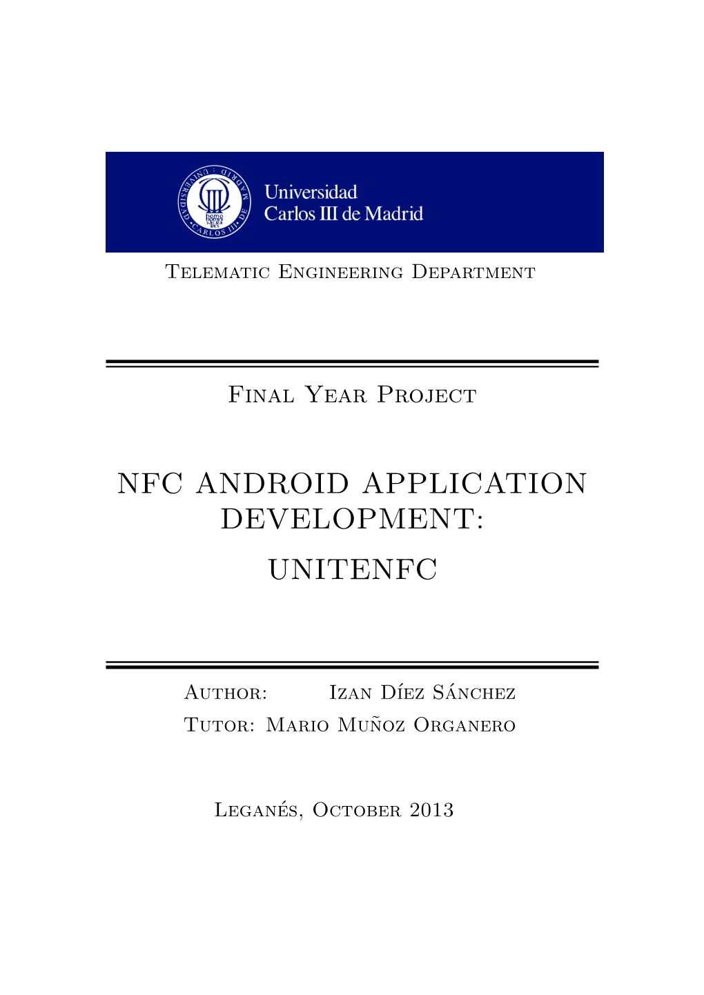 Nfc Android Application Development: Unitenfc