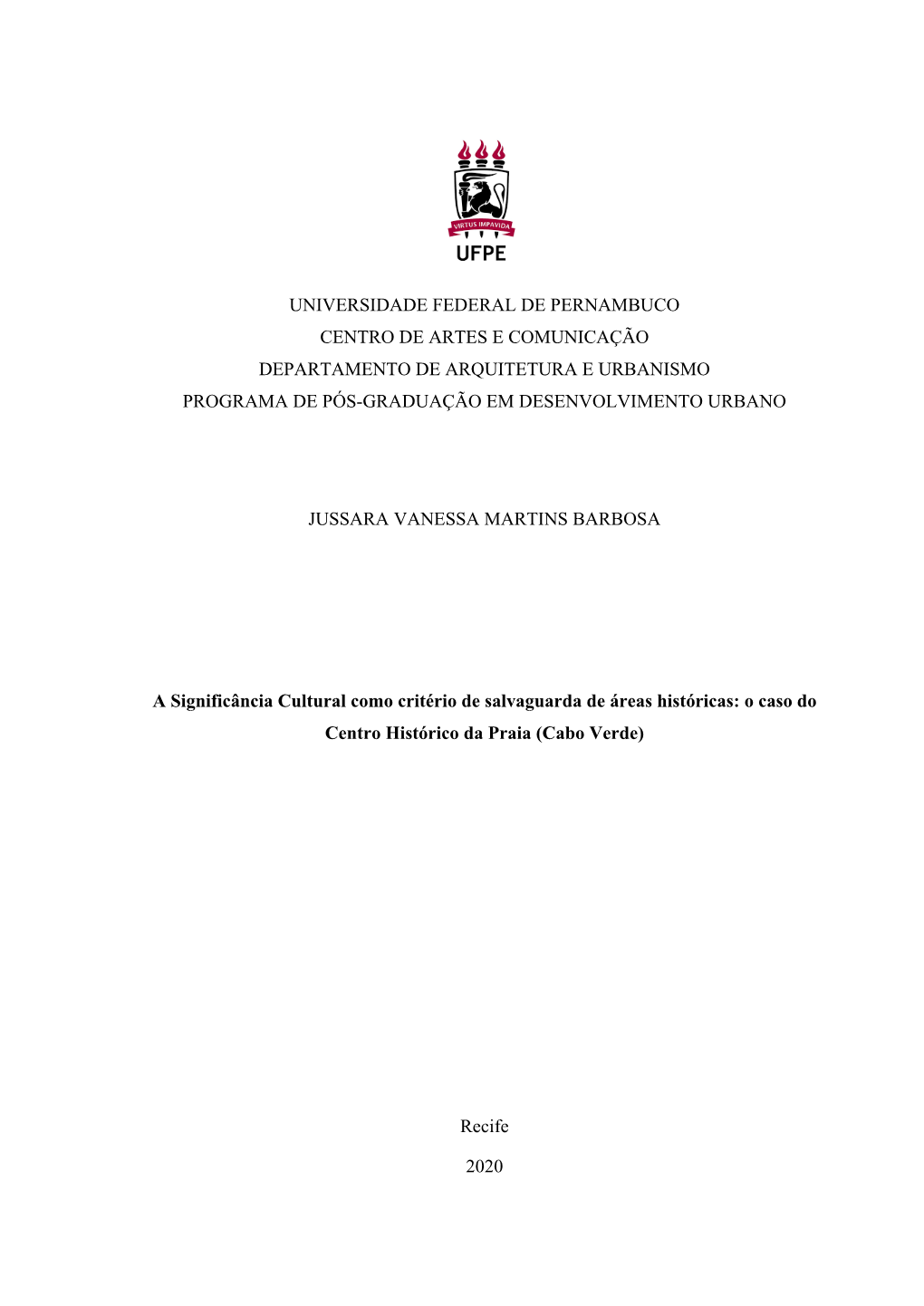 DISSERTAÇÃO Jussara Vanessa Martins Barbosa.Pdf