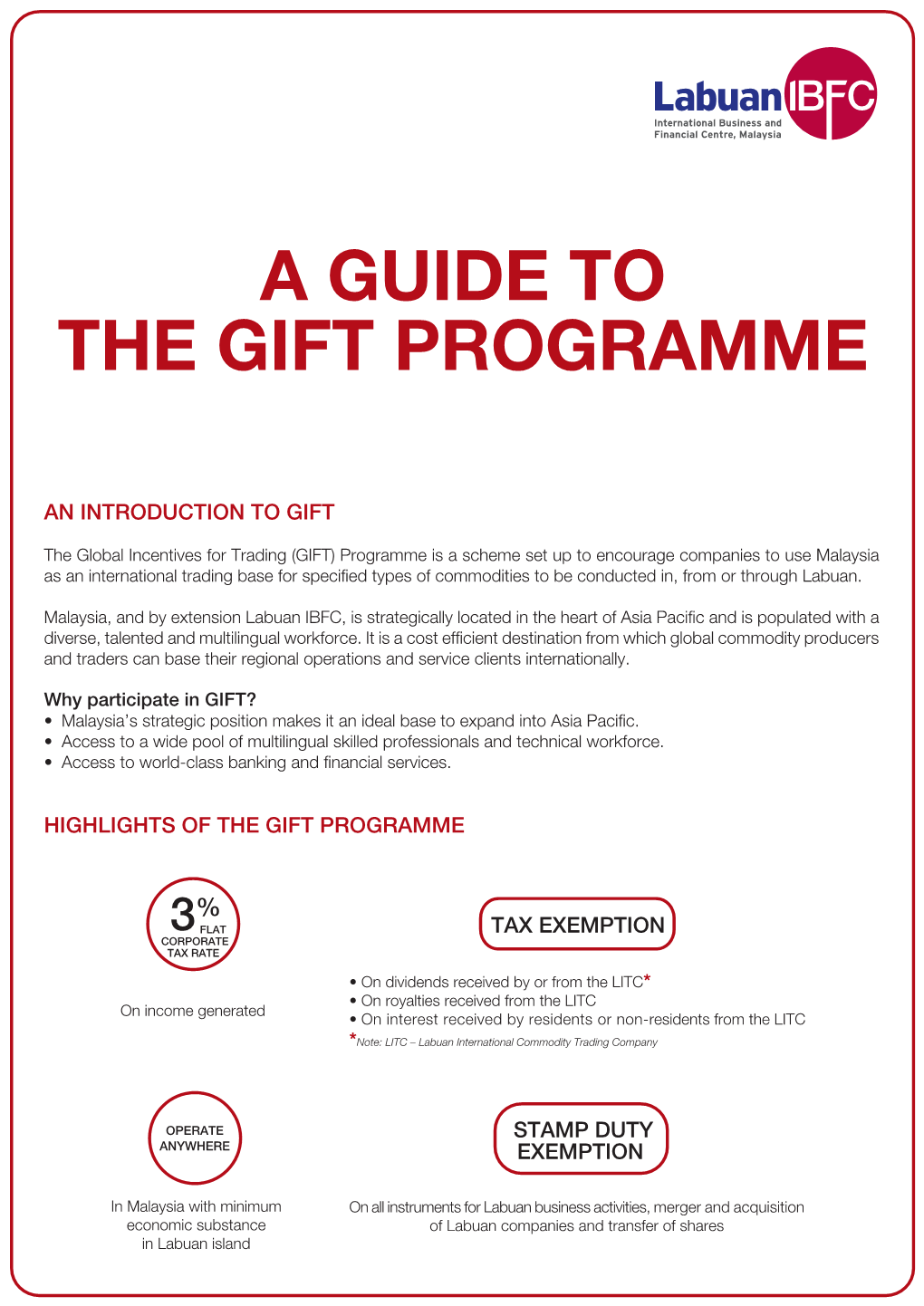 A Guide to the Gift Programme