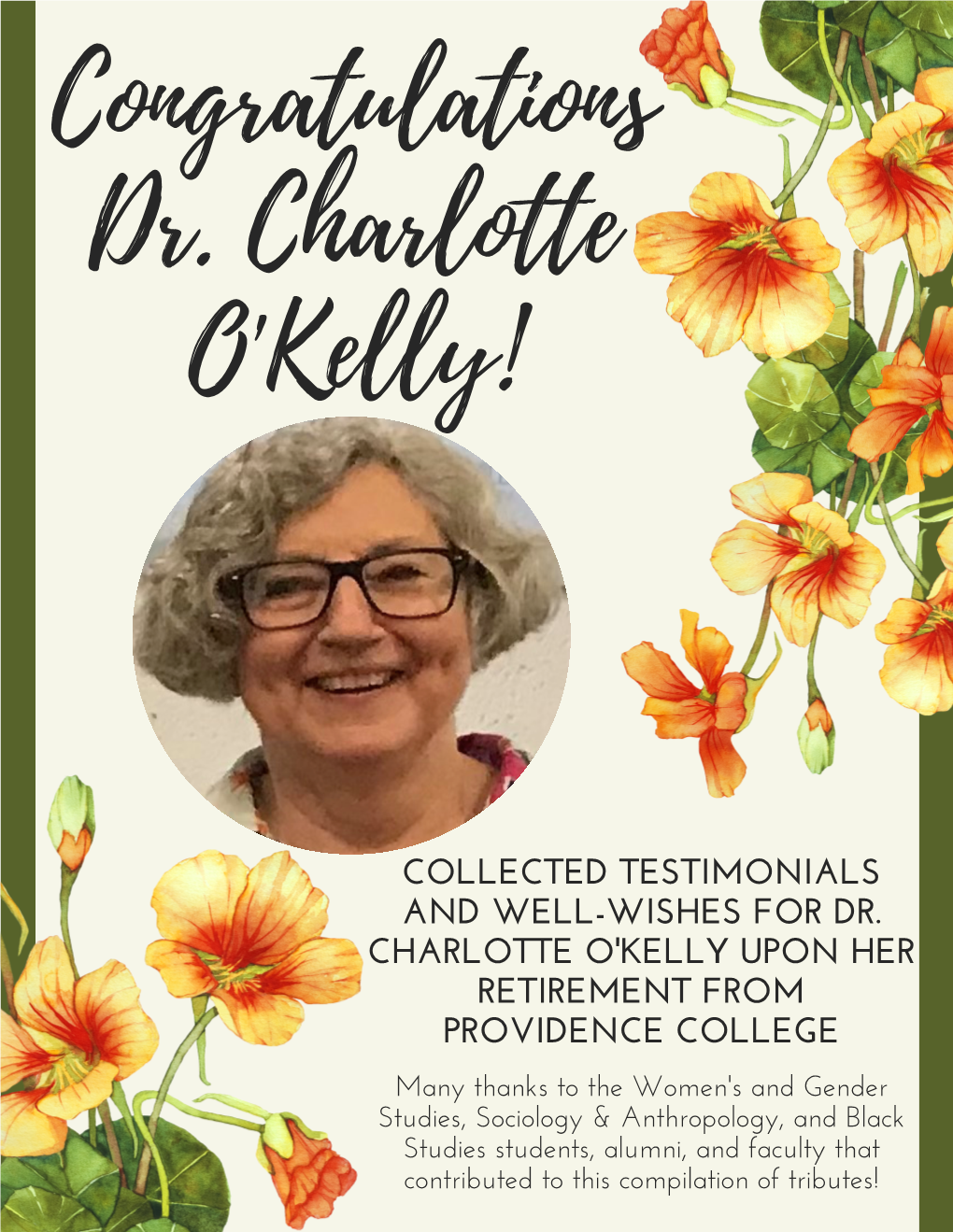 Congratulations Dr. Charlotte O'kelly!
