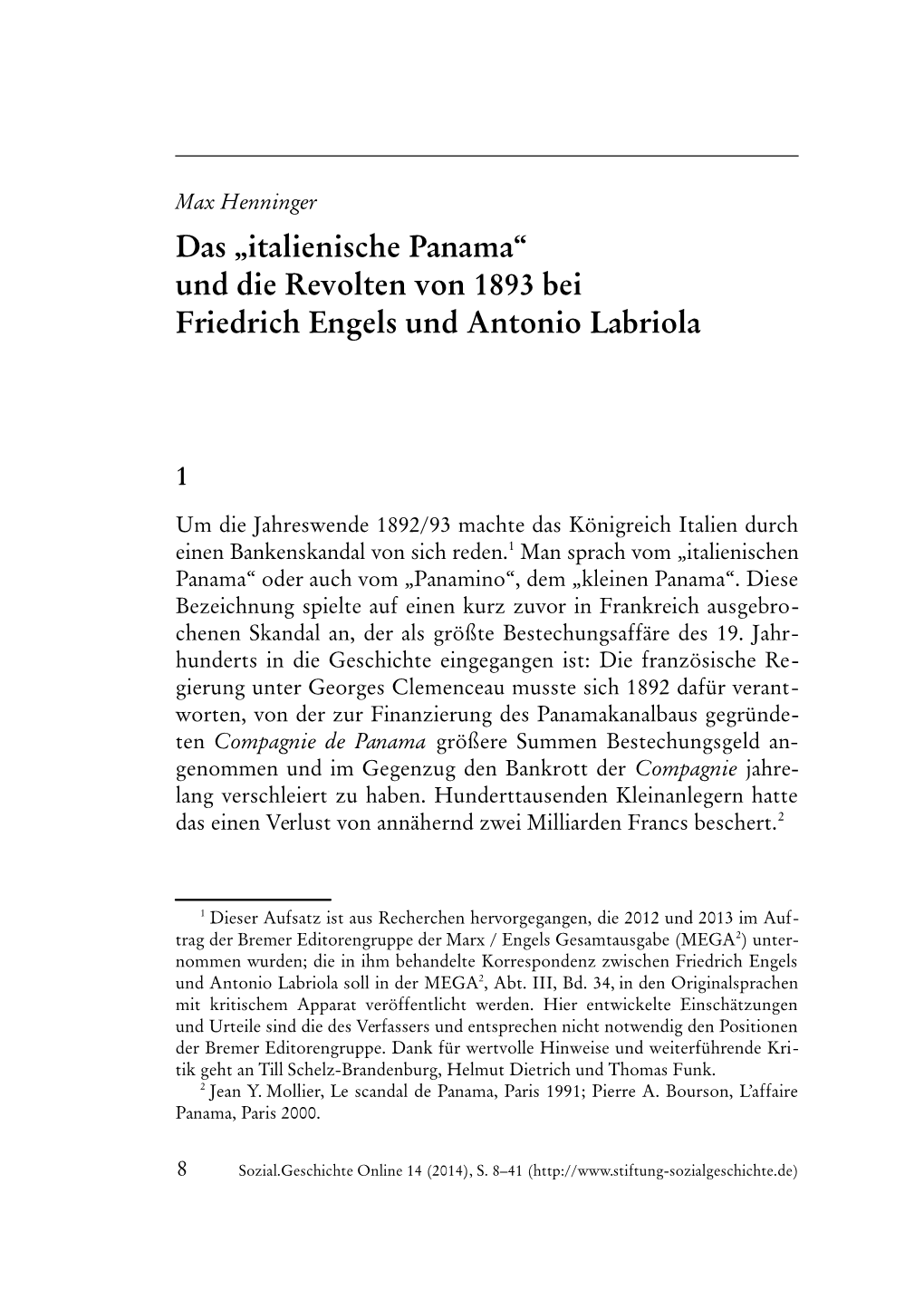 Und Die Revolten Von 1893 Bei Friedrich Engels Und Antonio Labriola