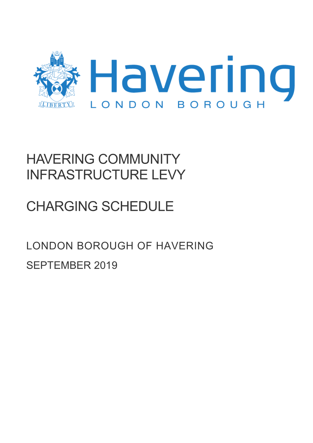Havering Community Infrastructure Levy Charging Schedule