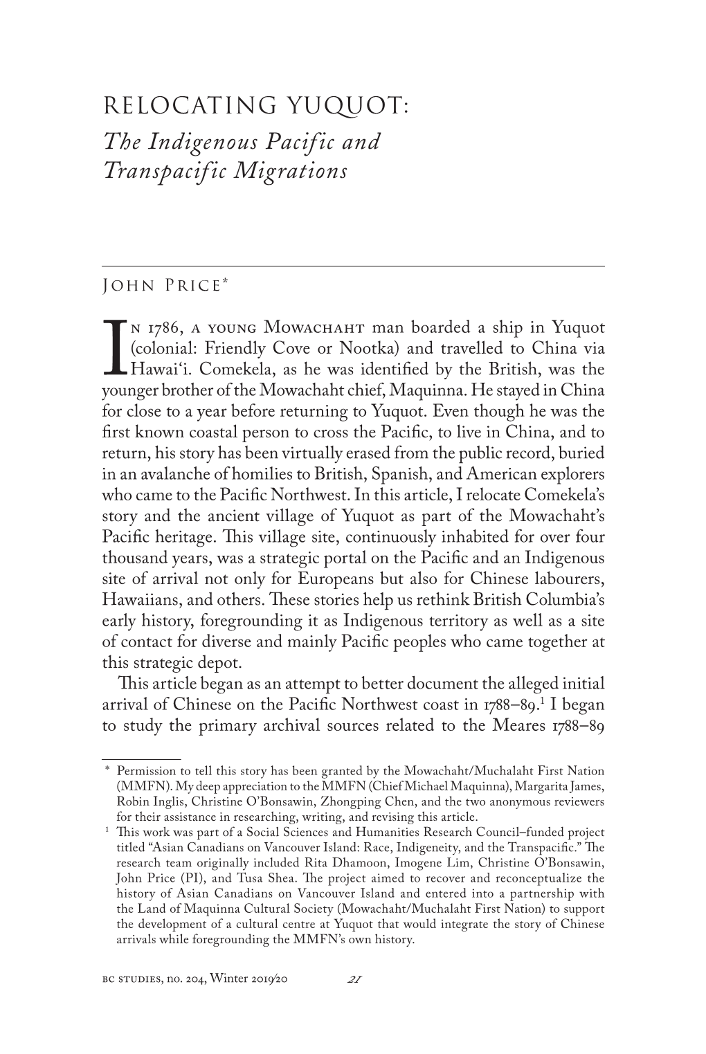 The Indigenous Pacific and Transpacific Migrations