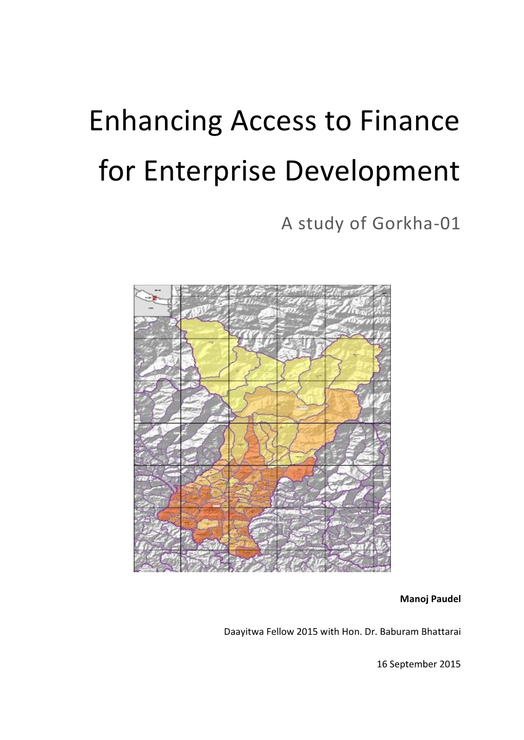 Enhancing Access to Finance for Enterprise Development