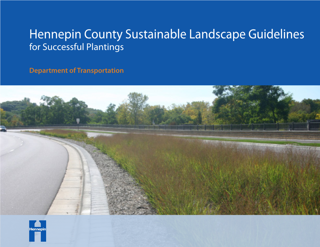 Hennepin County Sustainable Landscape Guidelines for Successful Plantings
