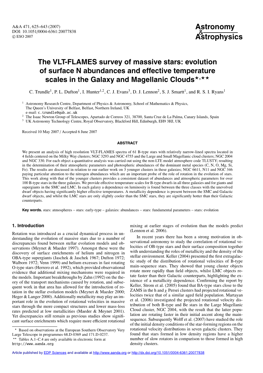 Evolution of Surface N Abundances and Effective Temperature Scales in the Galaxy and Magellanic Clouds�,