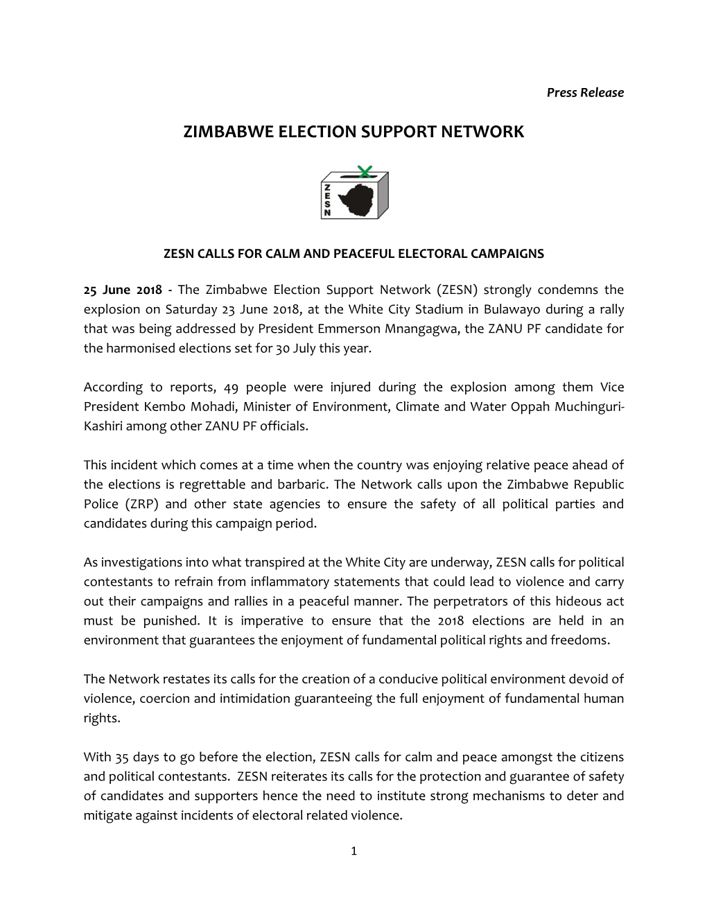 Zimbabwe Election Support Network