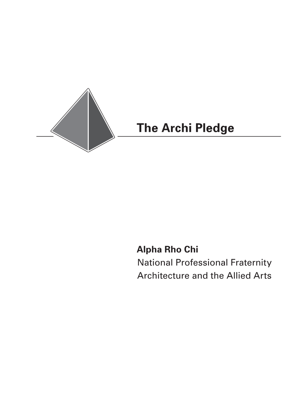 The Archi Pledge