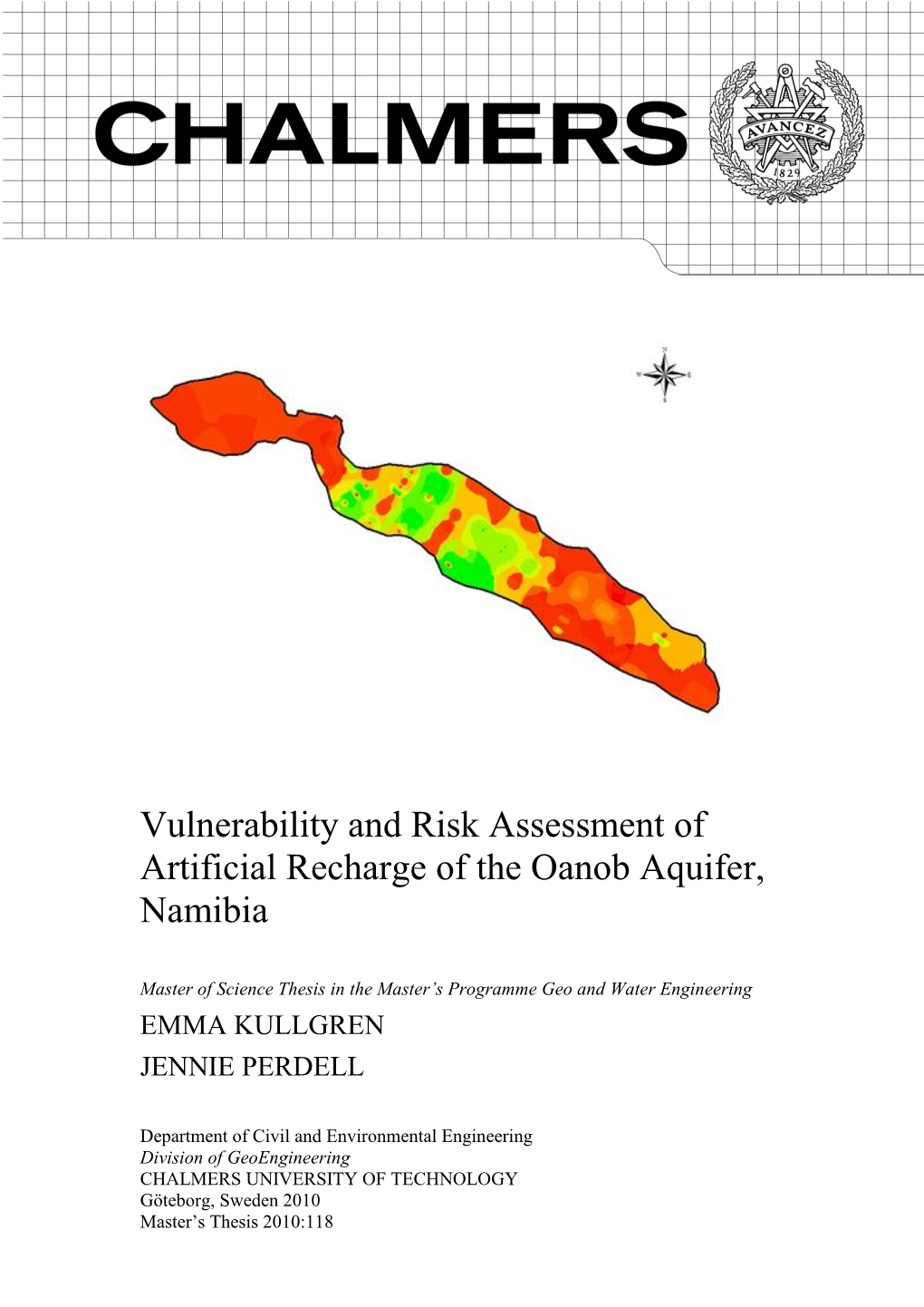 Vulnerability and Risk Assessment of Artificial Recharge of the Oanob Aquifer, Namibia