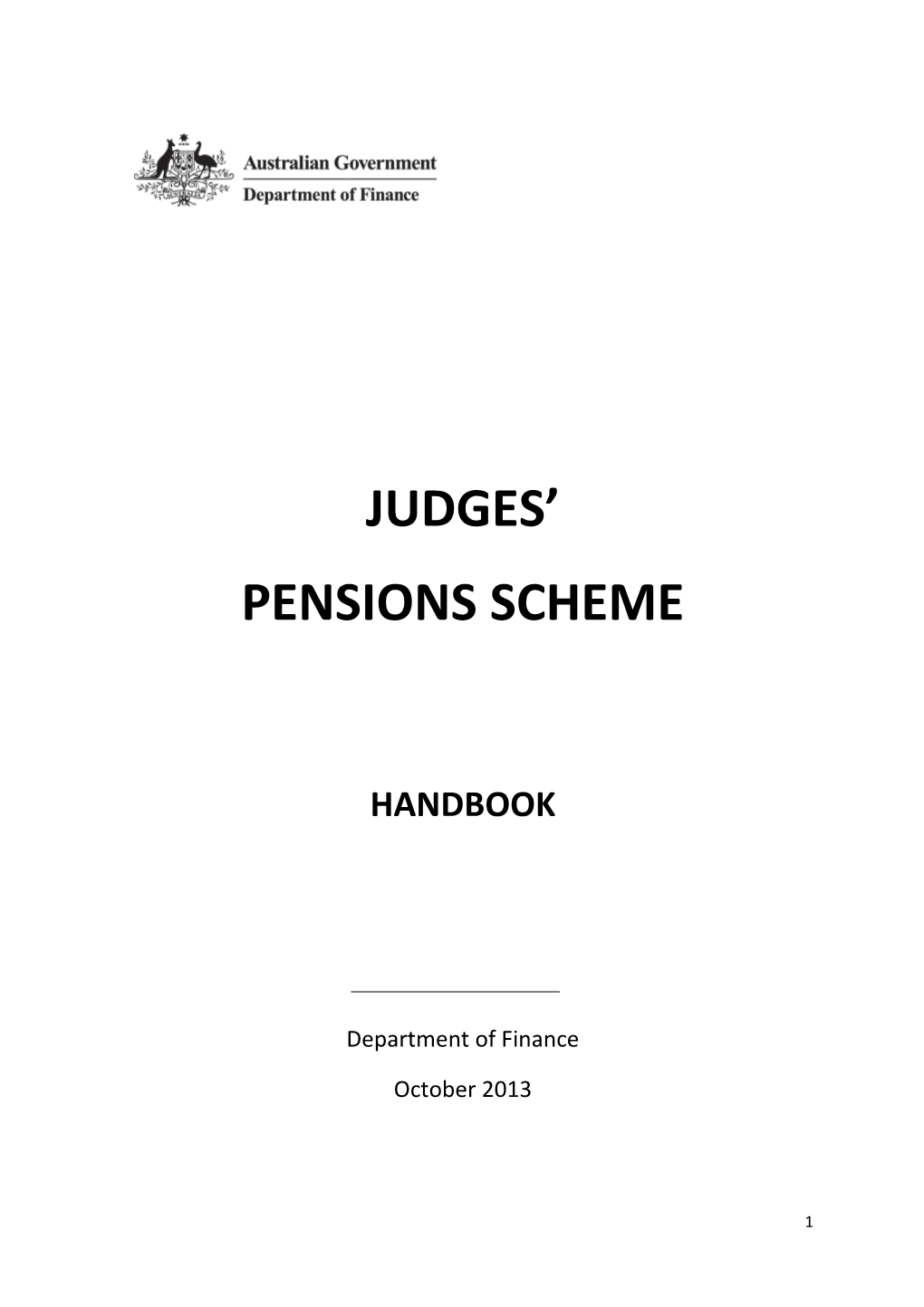 Judges' Pensions Scheme Handbook