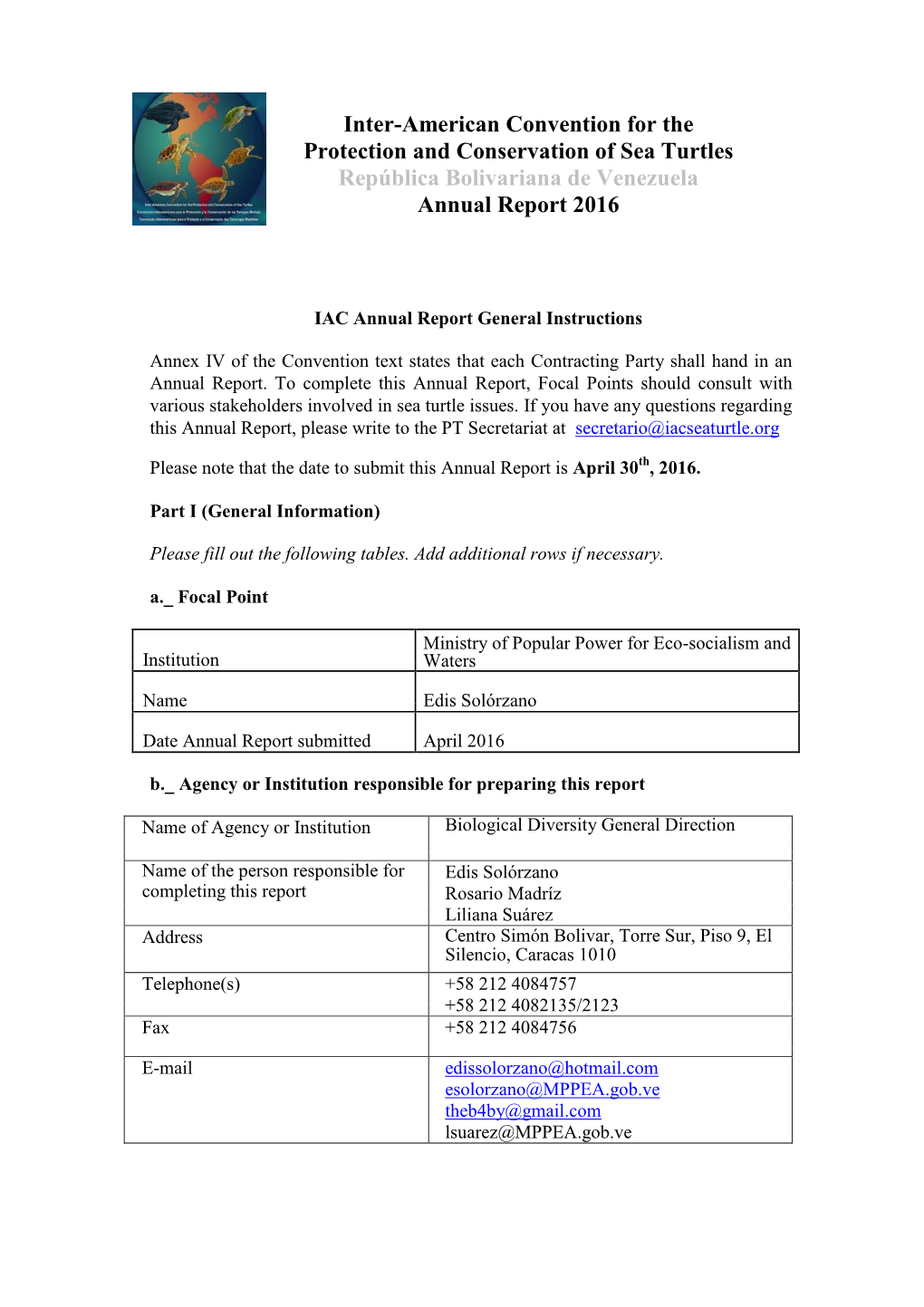 2016 Venezuela Annual Report