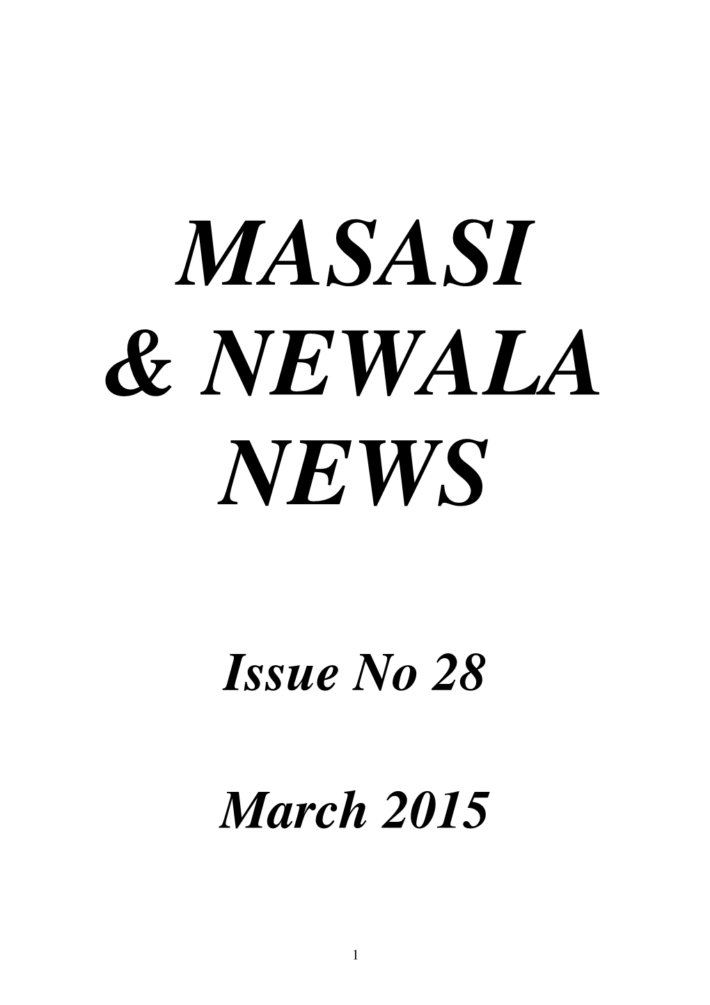 Masasi & Newala News No 28