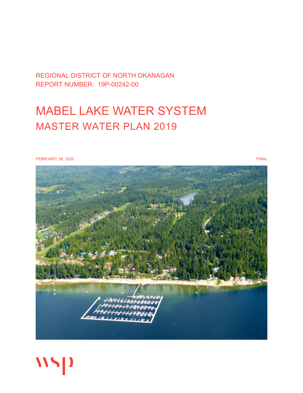 Mabel Lake Water System Master Water Plan 2019