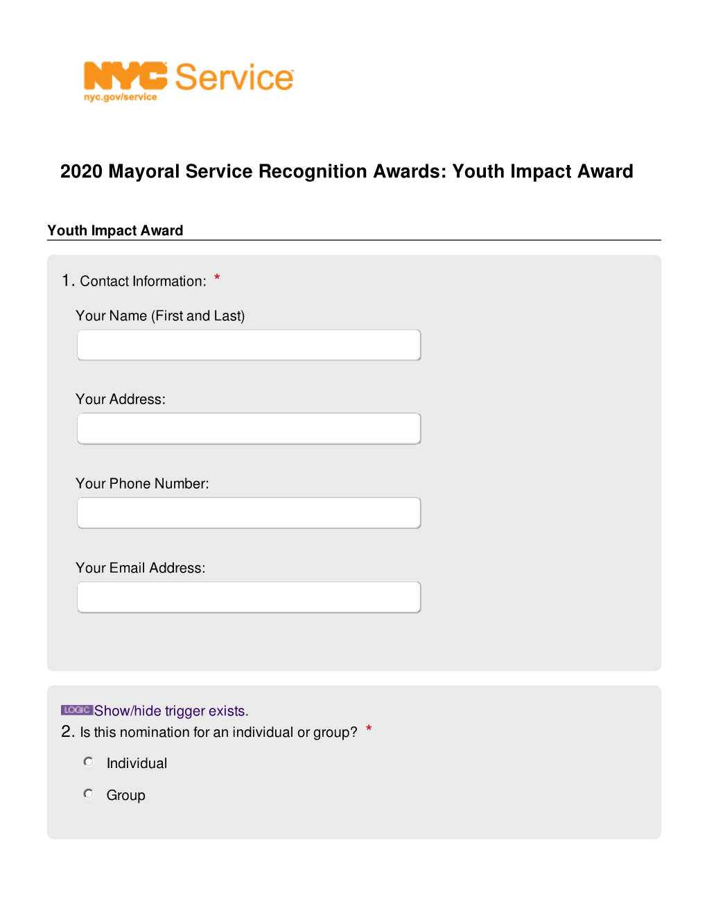 Youth Impact Award