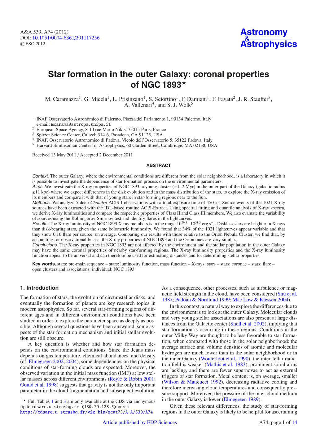 Coronal Properties of NGC 1893