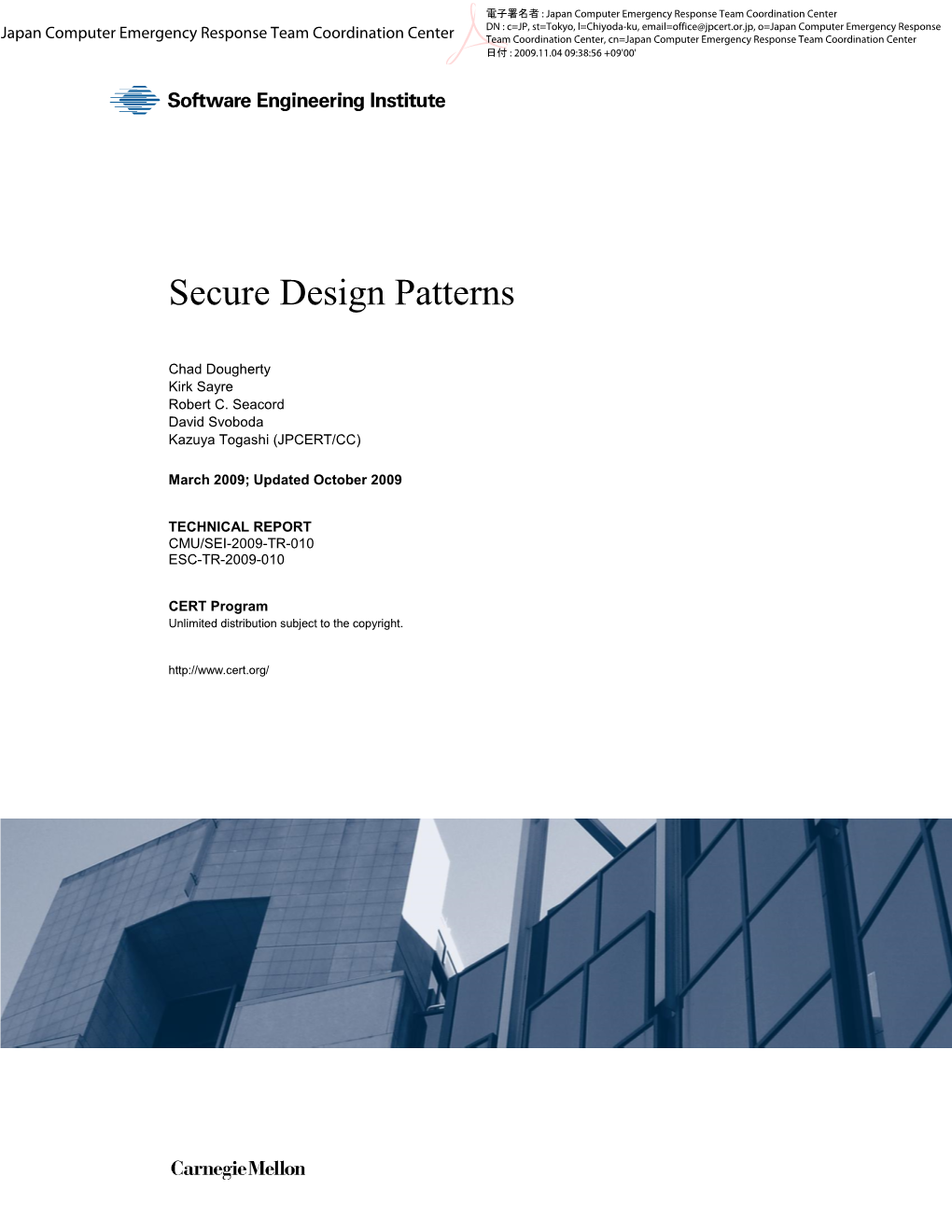 Secure Design Patterns