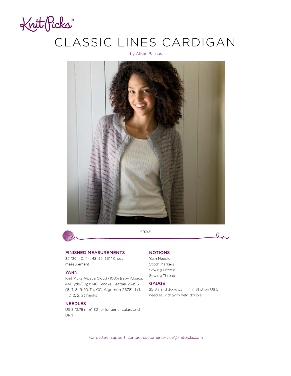 CLASSIC LINES CARDIGAN by Alison Backus