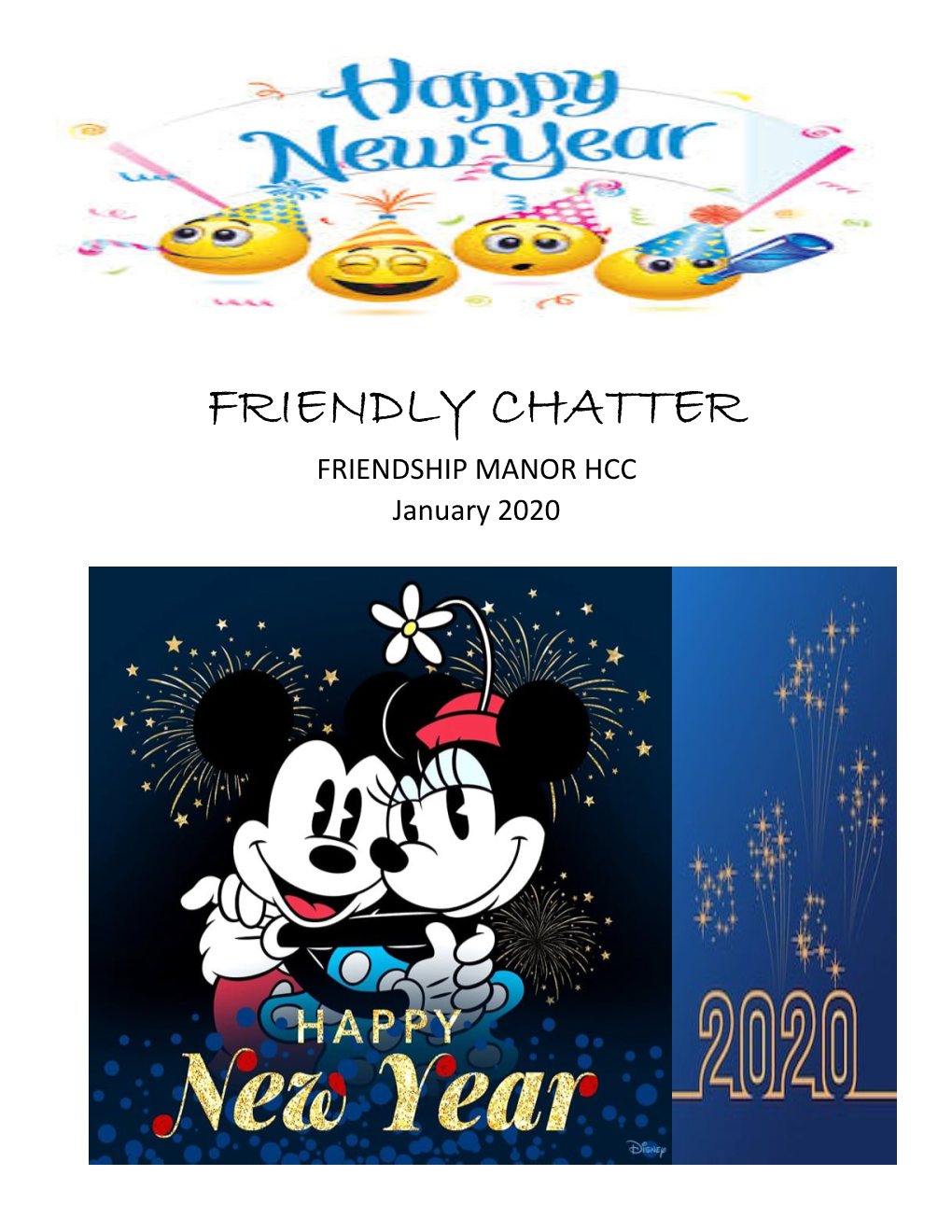 FRIENDLY CHATTER FRIENDSHIP MANOR HCC January 2020